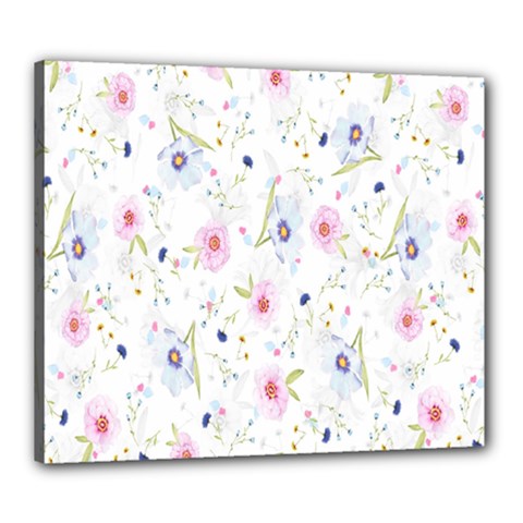 Pattern Flowers Canvas 24  X 20  (stretched) by artworkshop