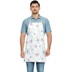 Pattern Flowers Kitchen Apron by artworkshop