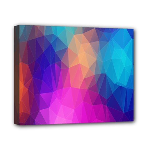 Triangles Polygon Color Canvas 10  X 8  (stretched) by artworkshop