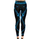 Officially Sexy Baby Blue & Black Laser Leggings  View2