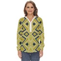 Abstract pattern geometric backgrounds   Zip Up Long Sleeve Blouse View1