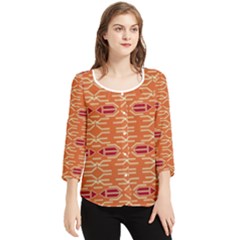 Abstract Pattern Geometric Backgrounds  Chiffon Quarter Sleeve Blouse by Eskimos