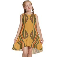 Abstract Pattern Geometric Backgrounds  Kids  Frill Swing Dress by Eskimos