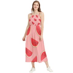 Water Melon Red Boho Sleeveless Summer Dress by nate14shop