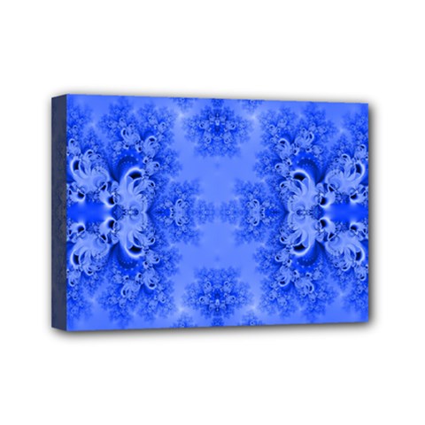 Blue Sky Over The Bluebells Frost Fractal Mini Canvas 7  X 5  (stretched) by Artist4God