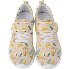 Cute-monkey-banana-seamless-pattern-background Men s Velcro Strap Shoes by Jancukart