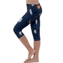 Halloween Ghost Pumpkin Bat Skull Kids  Lightweight Velour Capri Leggings  View2