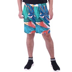 Leaves Tropical Exotic Men s Pocket Shorts by artworkshop