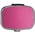 Pink Leather Leather Texture Skin Texture Mini Square Pill Box View1