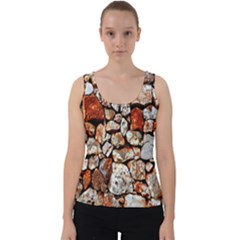 Stone Wall Wall Texture Drywall Stones Rocks Velvet Tank Top by artworkshop