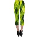 Leaves Grass Woven Capri Leggings  View2