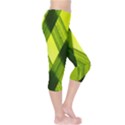 Leaves Grass Woven Capri Leggings  View4