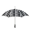 Black-and-white-flower-pattern-by-zebra-stripes-seamless-floral-for-printing-wall-textile-free-vecto Straight Umbrellas View3