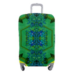 Vines Of Beautiful Flowers On A Painting In Mandala Style Luggage Cover (small) by pepitasart