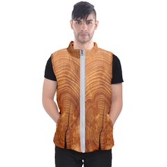 Annual Rings Tree Wood Men s Puffer Vest by artworkshop