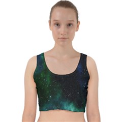 Stars Sky Space Velvet Racer Back Crop Top by artworkshop