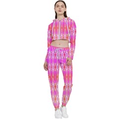 Pinktastic Cropped Zip Up Lounge Set by Thespacecampers