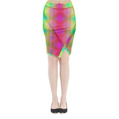 Patterned Midi Wrap Pencil Skirt by Thespacecampers