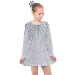 Architecture Building Kids  Long Sleeve Dress by artworkshop