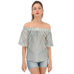 Architecture Building Off Shoulder Short Sleeve Top by artworkshop