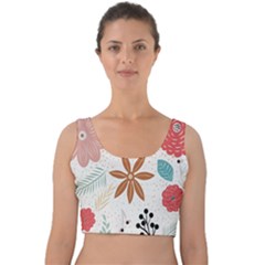 Nature Flora Velvet Crop Top by artworkshop