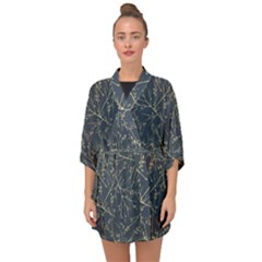 Nature Twigs Half Sleeve Chiffon Kimono by artworkshop