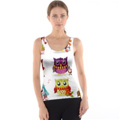 Cartoon-cute-owl-vector Tank Top by Jancukart