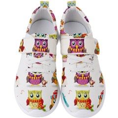 Cartoon-cute-owl-vector Men s Velcro Strap Shoes by Jancukart