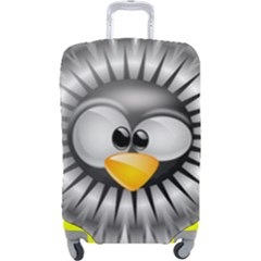 Owl-fluff-prance-animal-surprised Luggage Cover (large) by Jancukart