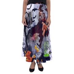 Halloween Flared Maxi Skirt by Jancukart