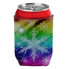 Christmas-snowflake-background Can Holder by Jancukart