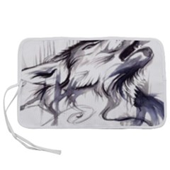 Tattoo-ink-flash-drawing-wolf Pen Storage Case (m) by Jancukart