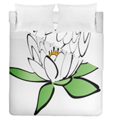 Lotus-flower-water-lily Duvet Cover Double Side (queen Size) by Jancukart