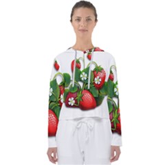 Strawberries-fruits-fruit-red Women s Slouchy Sweat by Jancukart