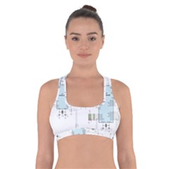 Circuits-electronics-atmel Cross Back Sports Bra by Jancukart