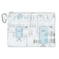 Circuits-electronics-atmel Canvas Cosmetic Bag (xl) by Jancukart