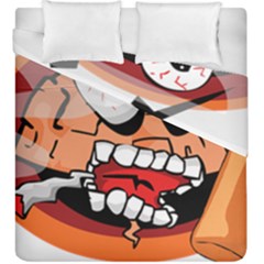 Brain Cartoon Animation Duvet Cover Double Side (king Size) by Jancukart