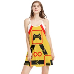 Gamer-geek-video-game-sign-fan Summer Frill Dress by Jancukart