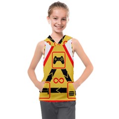 Gamer-geek-video-game-sign-fan Kids  Sleeveless Hoodie by Jancukart