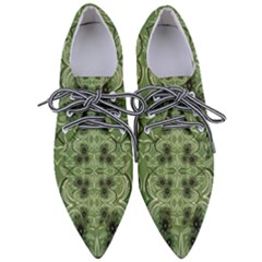 Folk Flowers Print Floral Pattern Ethnic Art Pointed Oxford Shoes by Eskimos