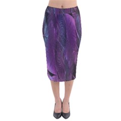 Feather Velvet Midi Pencil Skirt by artworkshop