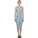 Seamless Foliage Sleeveless Pencil Dress View1