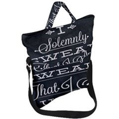 I Solemnly Swear Harry Potter Fold Over Handle Tote Bag by nate14shop