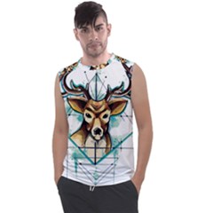 Deer-unicorn-tattoo-drawing-vector-watercolor Men s Regular Tank Top by Jancukart