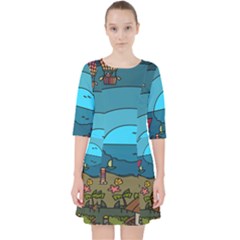 Artwork Art Kids Quarter Sleeve Pocket Dress by artworkshop