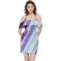 Color Acrylic Paint Art Shoulder Frill Bodycon Summer Dress View3