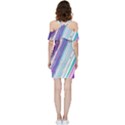 Color Acrylic Paint Art Shoulder Frill Bodycon Summer Dress View4