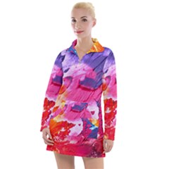 Colorful Painting Women s Long Sleeve Casual Dress by artworkshop