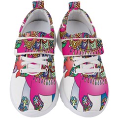 Decorative Elephant Kids  Velcro Strap Shoes by artworkshop