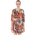 Tiger-portrait-art-abstract Smock Dress View1